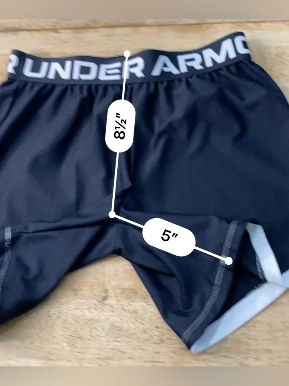 Under Armour Sz YM Black/White UA‎ Tech Play Up 5” Shorts